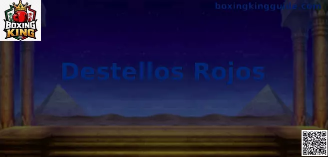 Destellos Rojos en Boxing King como señal visual durante un combate en el ring